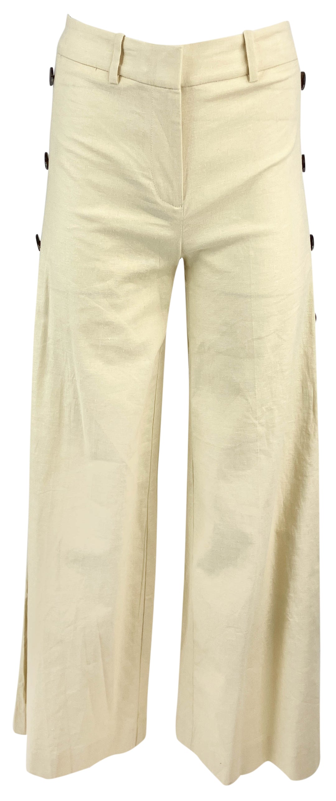 Derek Lam 10 Crosby Carter Wide-Leg Button Detail Trousers in Sorbet - Discounts on Derek Lam at UAL