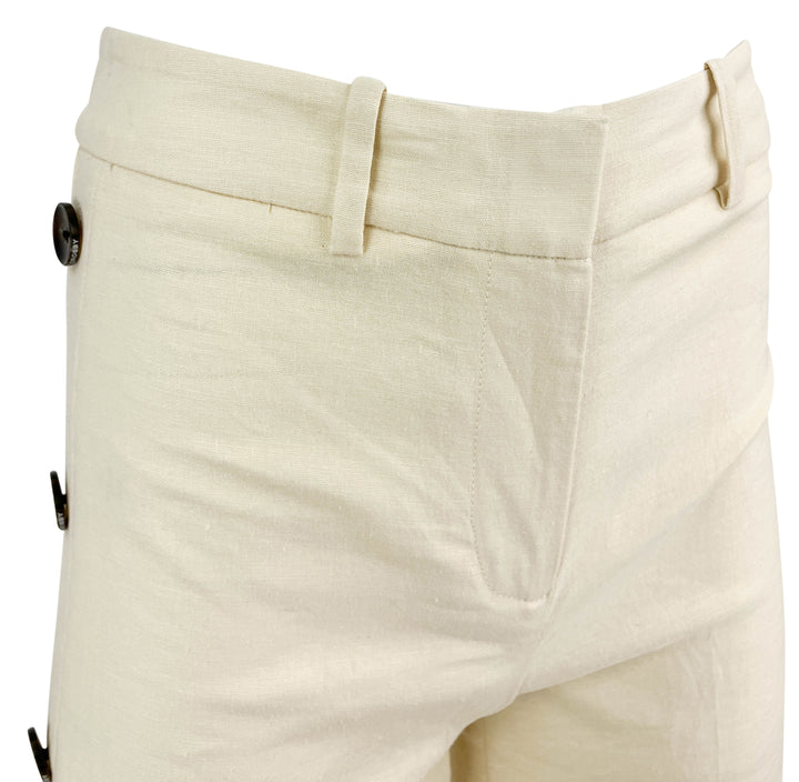 Derek Lam 10 Crosby Carter Wide-Leg Button Detail Trousers in Sorbet - Discounts on Derek Lam at UAL