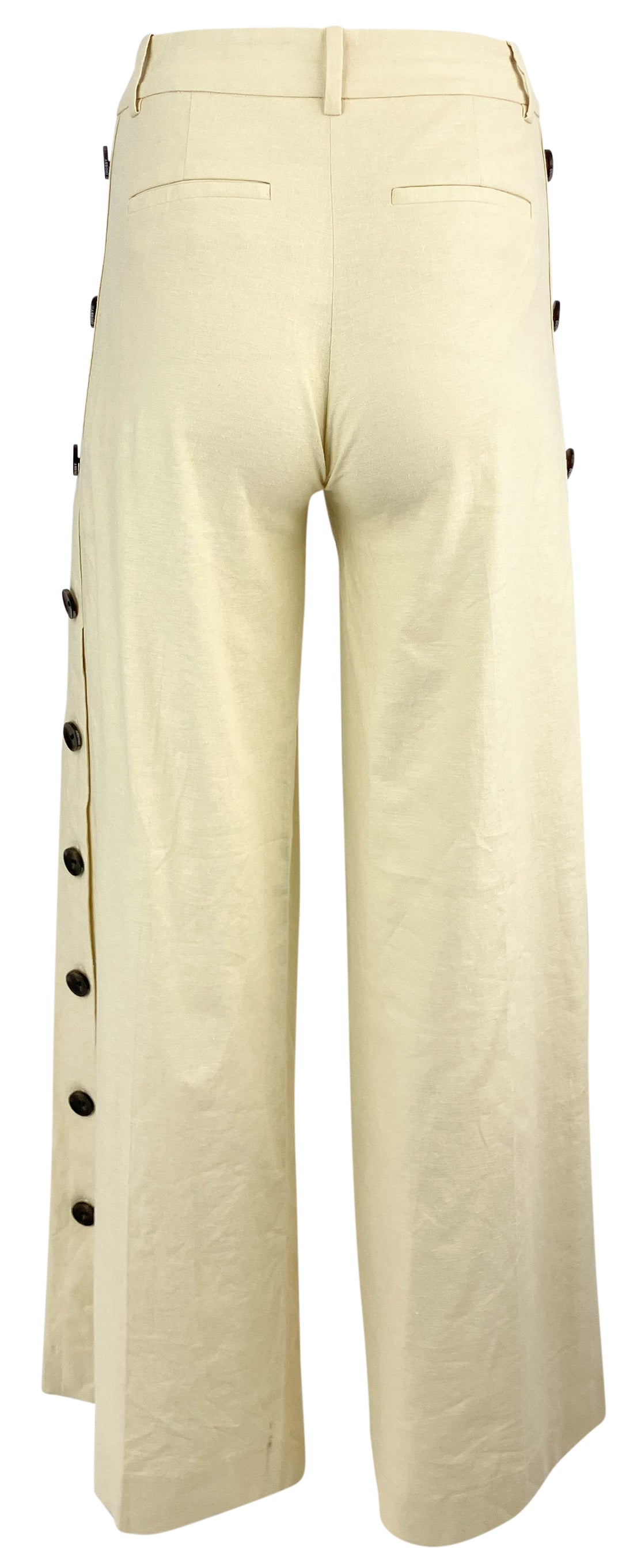 Derek Lam 10 Crosby Carter Wide-Leg Button Detail Trousers in Sorbet - Discounts on Derek Lam at UAL