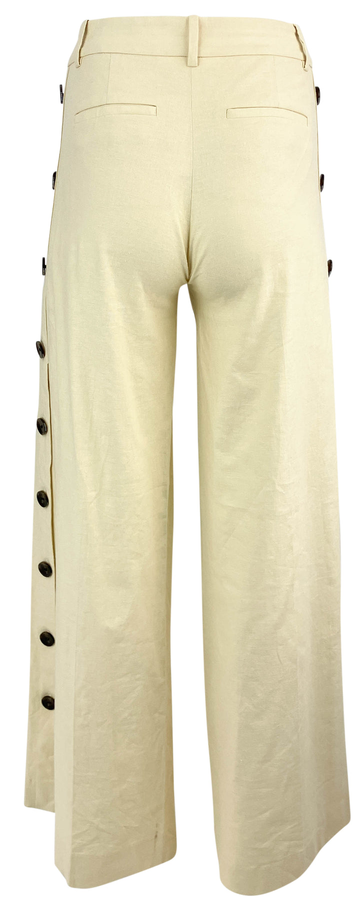 Derek Lam 10 Crosby Carter Wide-Leg Button Detail Trousers in Sorbet - Discounts on Derek Lam at UAL