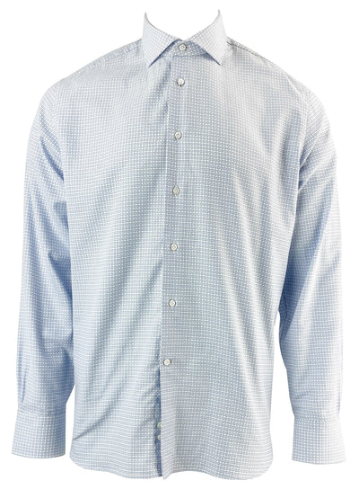 Alessandro Gherardi Button Down in Blue and White - Discounts on Alessandro Gherardi at UAL