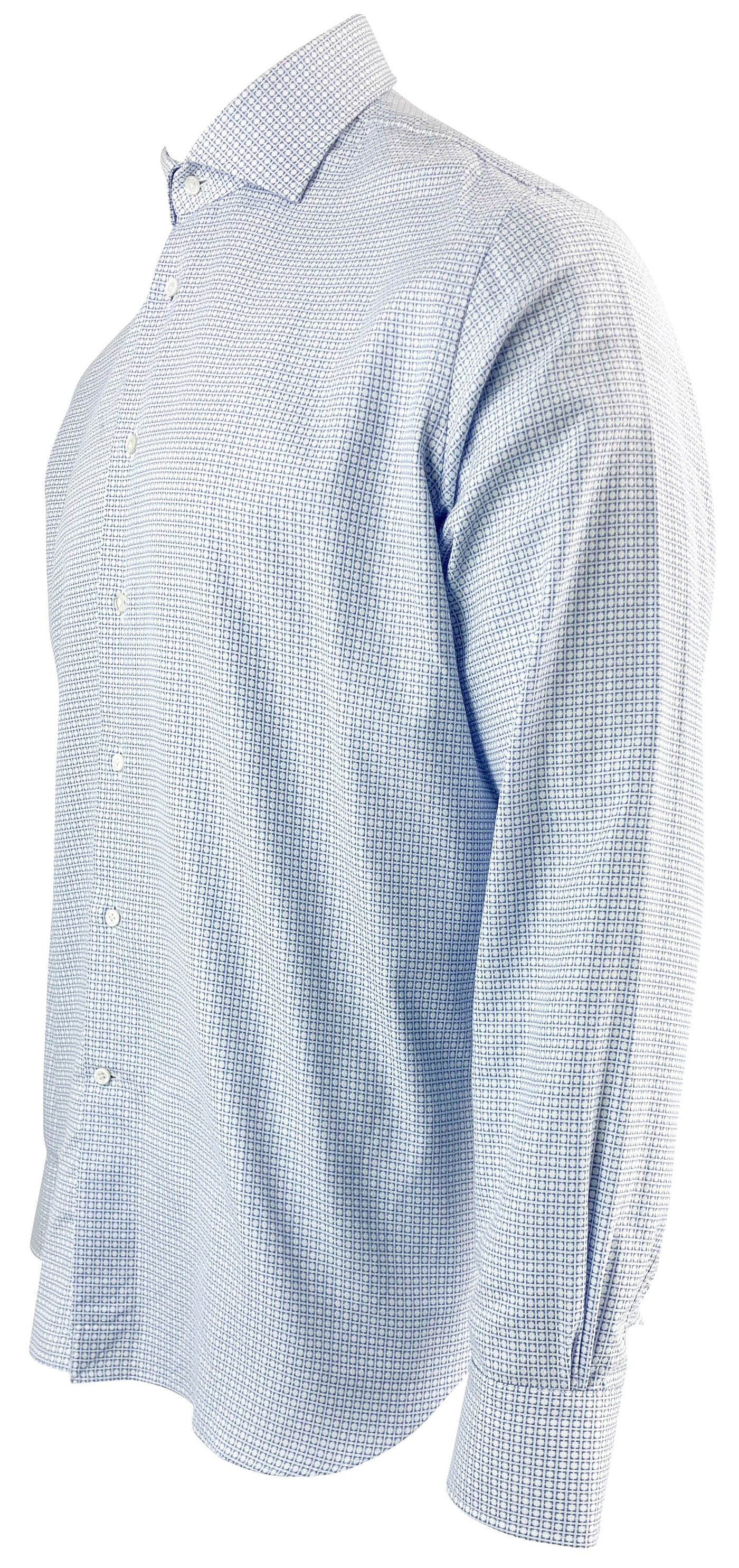 Alessandro Gherardi Button Down in Blue and White - Discounts on Alessandro Gherardi at UAL