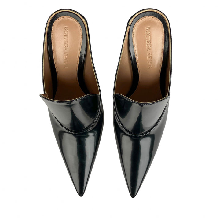 Bottega Veneta Rocket Mules in Black - Discounts on Bottega Veneta at UAL