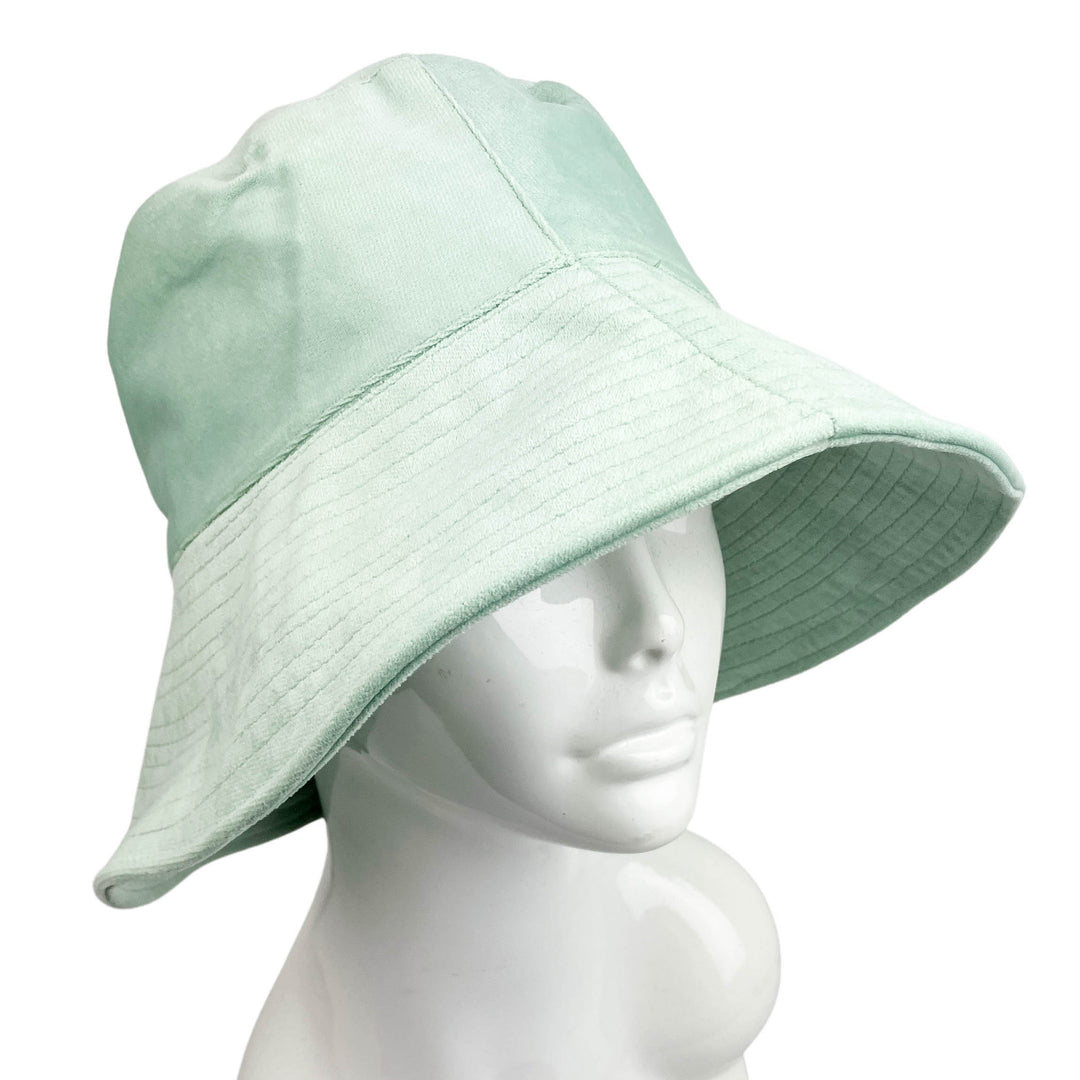 Freya Crushed Velvet Bucket Hat in Mint - Discounts on Freya at UAL