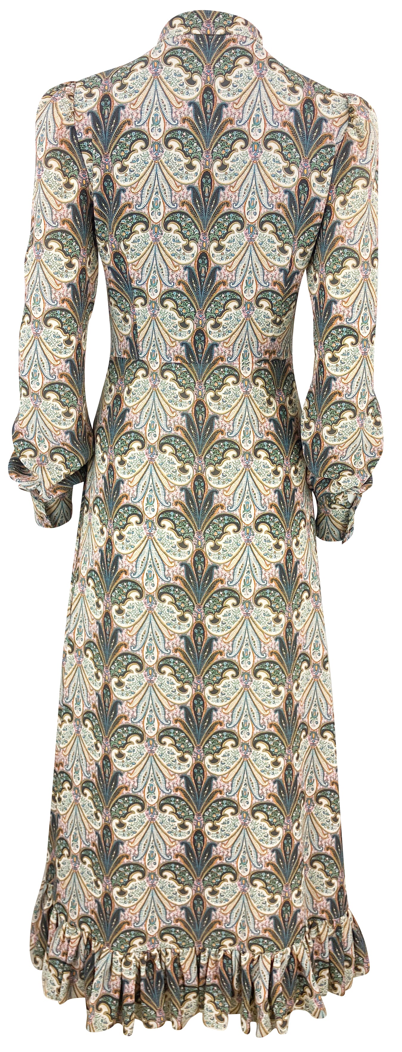 Etro Paisley Print Dress with Ruffle Hem in Multi - Discounts on Etro at UAL