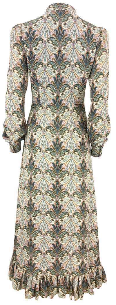 Etro Paisley Print Dress with Ruffle Hem in Multi - Discounts on Etro at UAL