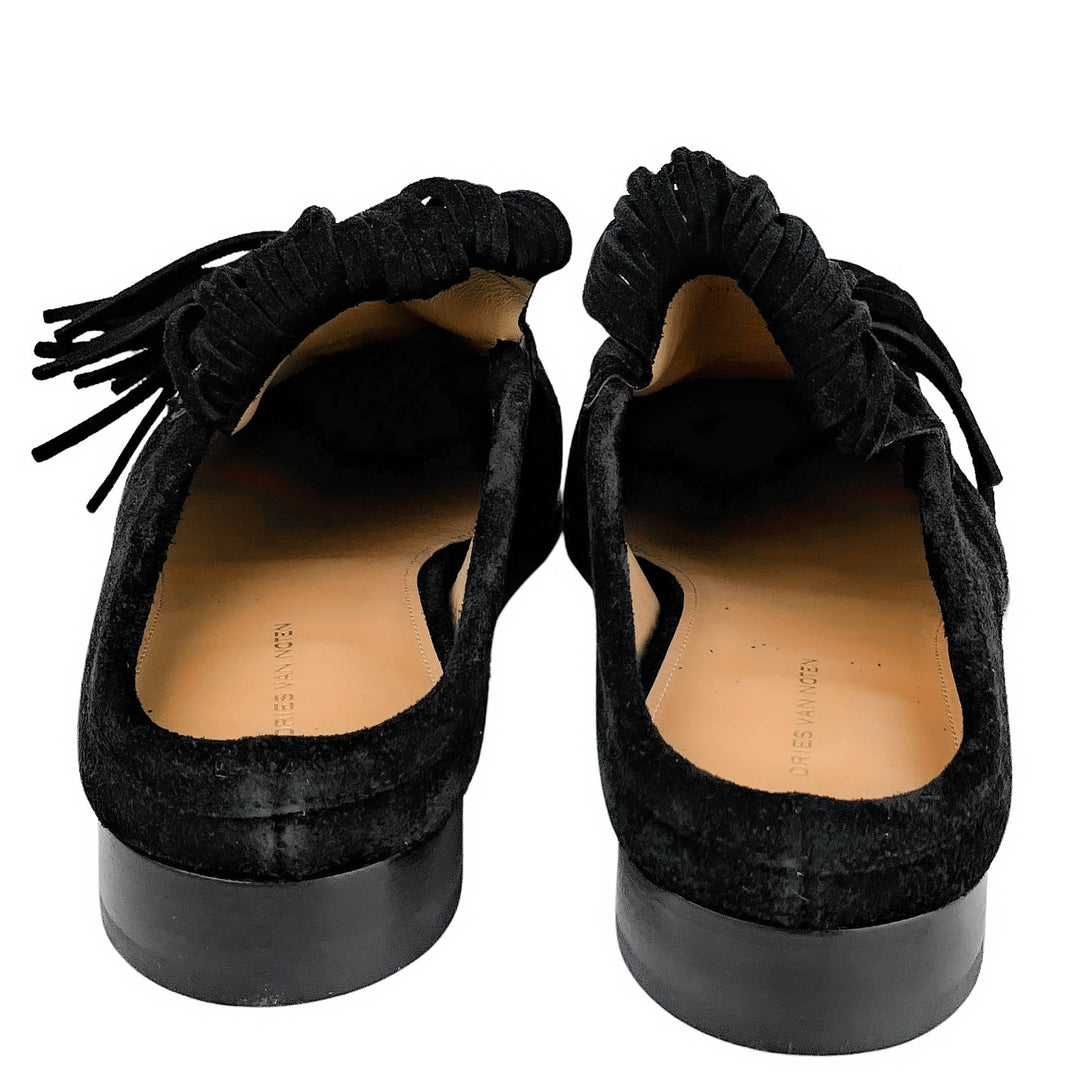 Dries Van Noten Suede Loafer in Black - Discounts on Dries Van Noten at UAL