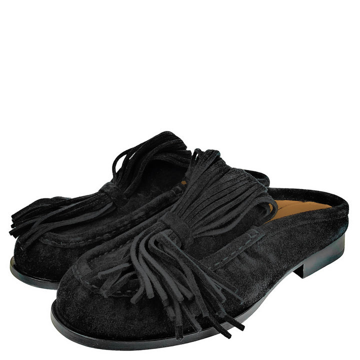 Dries Van Noten Suede Loafer in Black - Discounts on Dries Van Noten at UAL