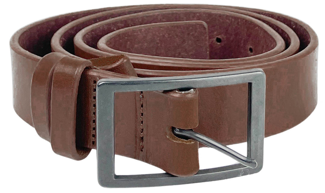 Y's Cowhide Leather Belt in Brown - Discounts on Y's at UAL