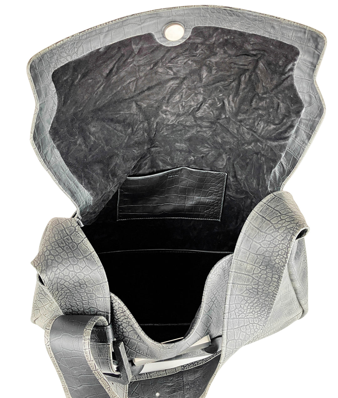 Marni Large Trunkaroo Croc Embossed Bag in Grey - Discounts on Marni at UAL