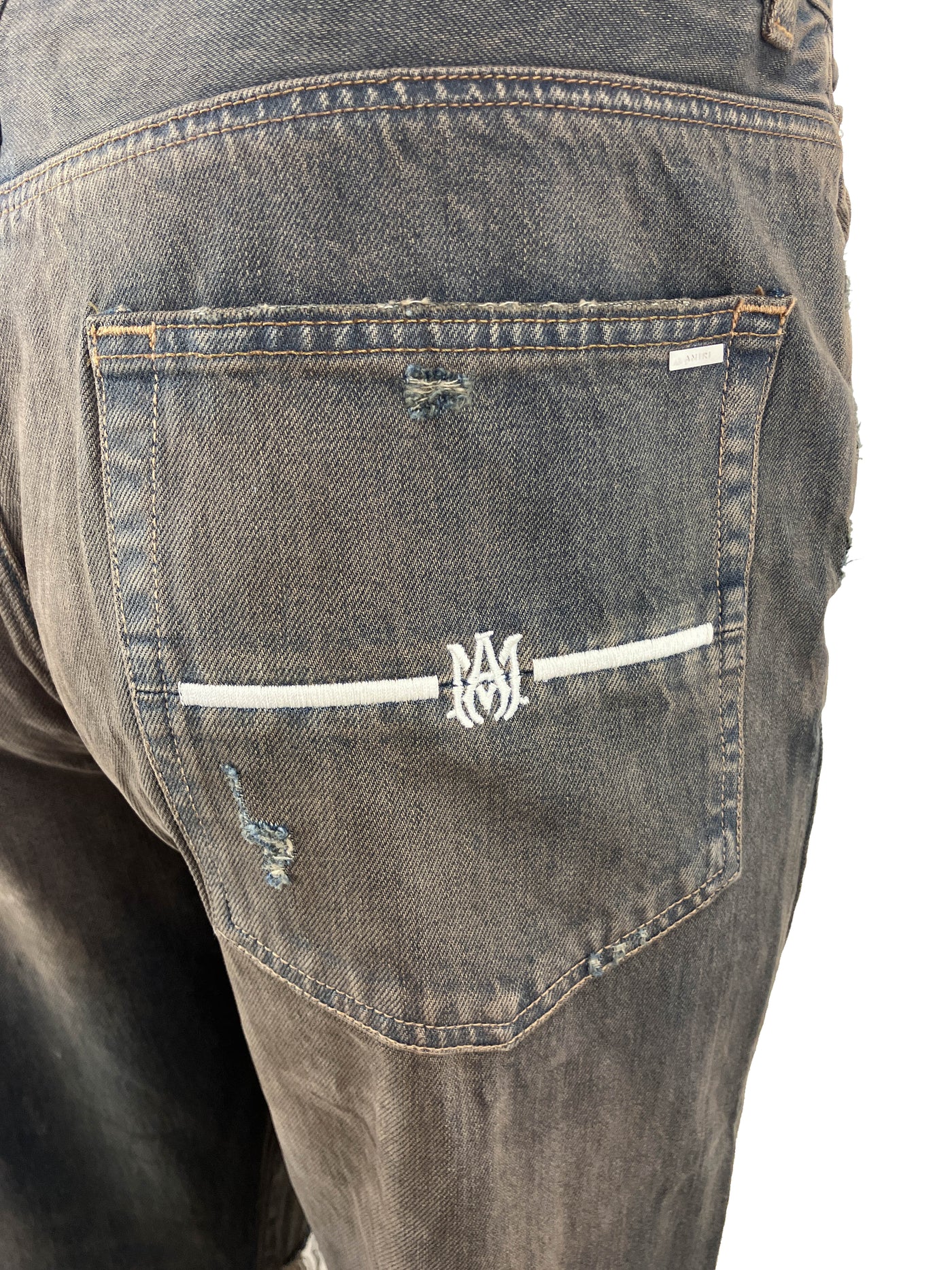 Amiri MA Bar Pocket Denim in Dark Indigo - Discounts on Amiri at UAL