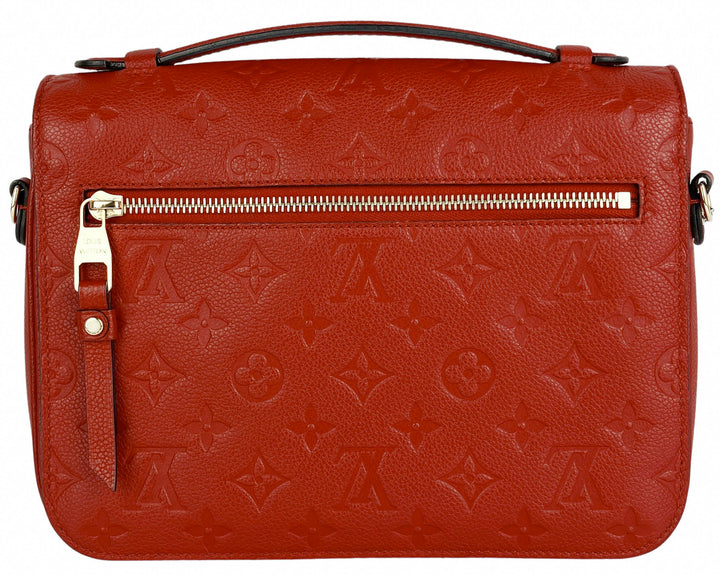 Louis Vuitton Pochette Métis Monogram Empreinte Leather Bag in Red