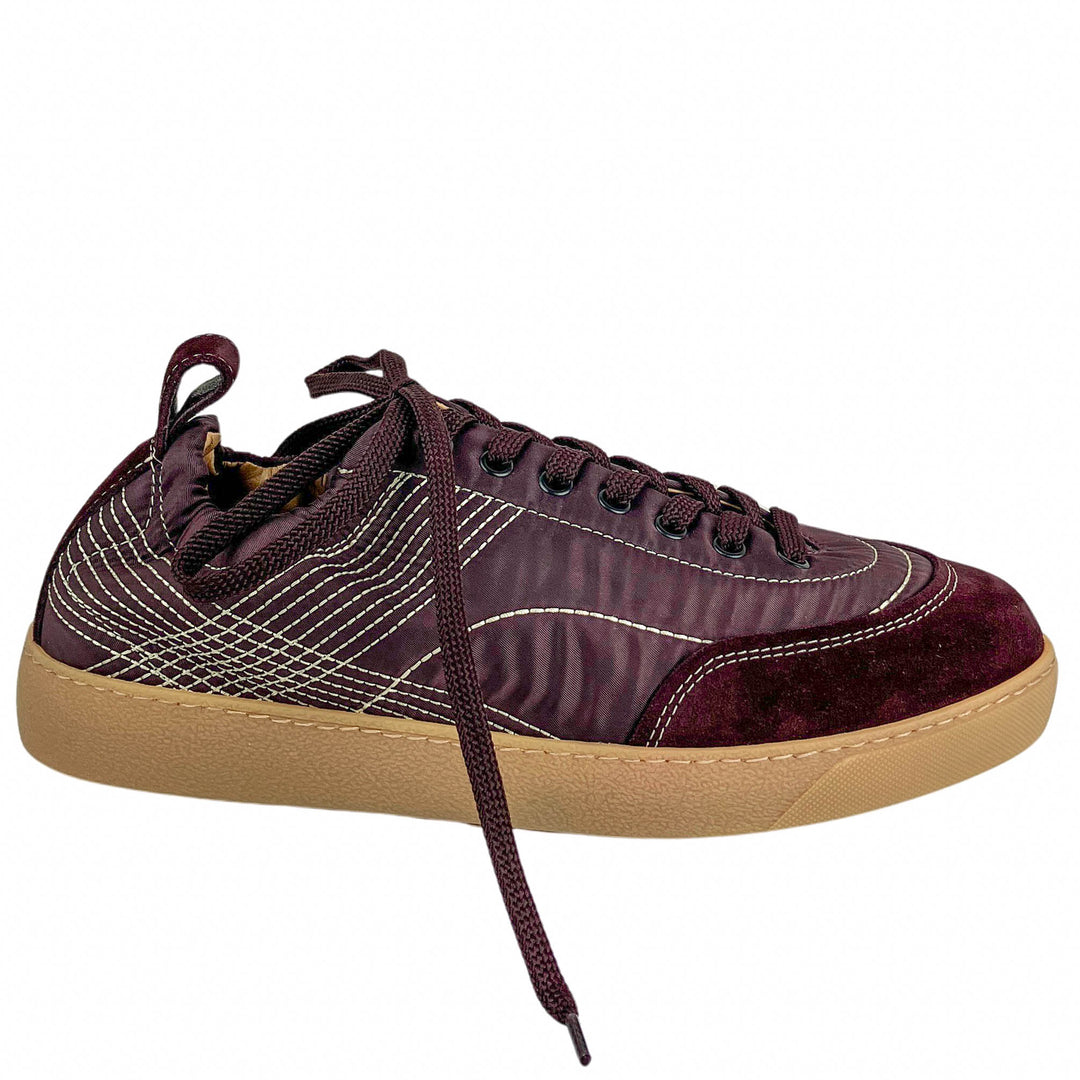 Dries Van Noten Quilted Sneakers in Bordeaux - Discounts on Aquazzura at UAL