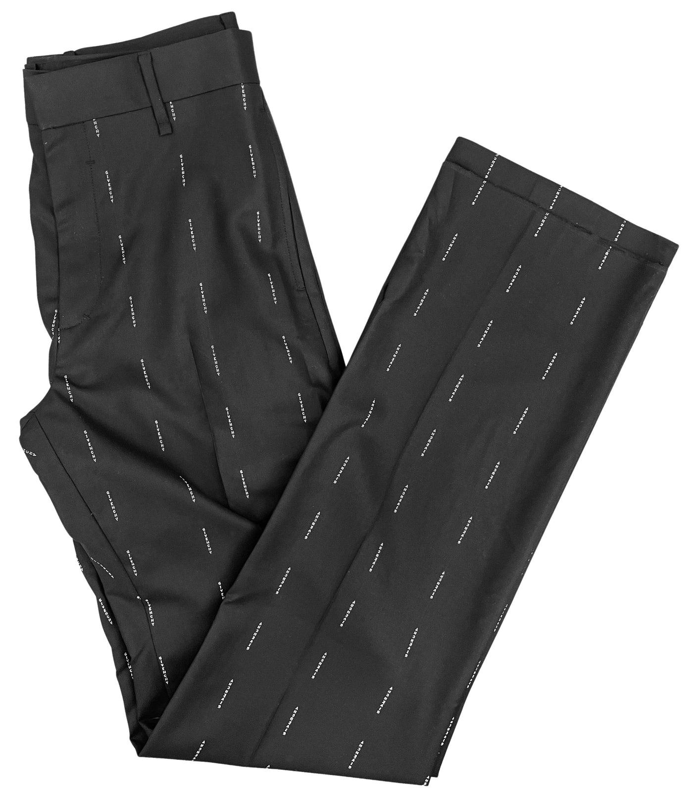 Givenchy Logo Straight Leg Trousers in Black - Discounts on Givenchy at UAL