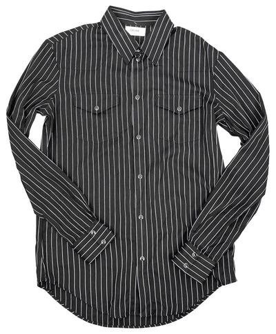 Celine Western Striped Shirt in Black - Discounts on Celine at UAL