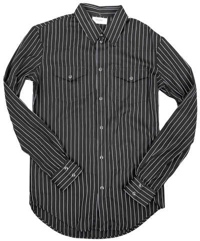 Celine Western Striped Shirt in Black - Discounts on Celine at UAL