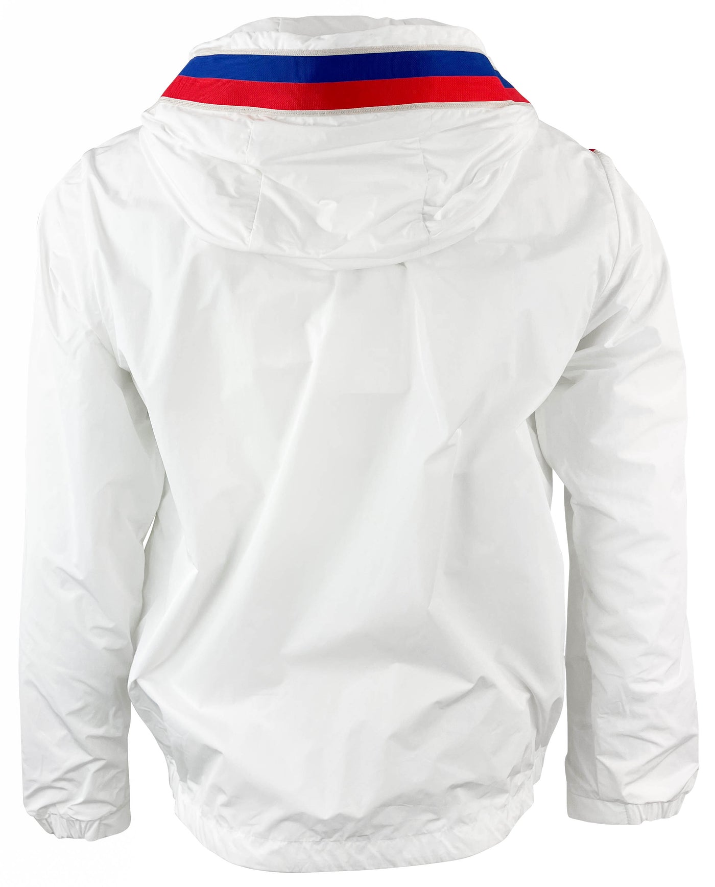 Moncler Zip Front Jacket in White/Red/Blue - Discounts on Moncler at UAL