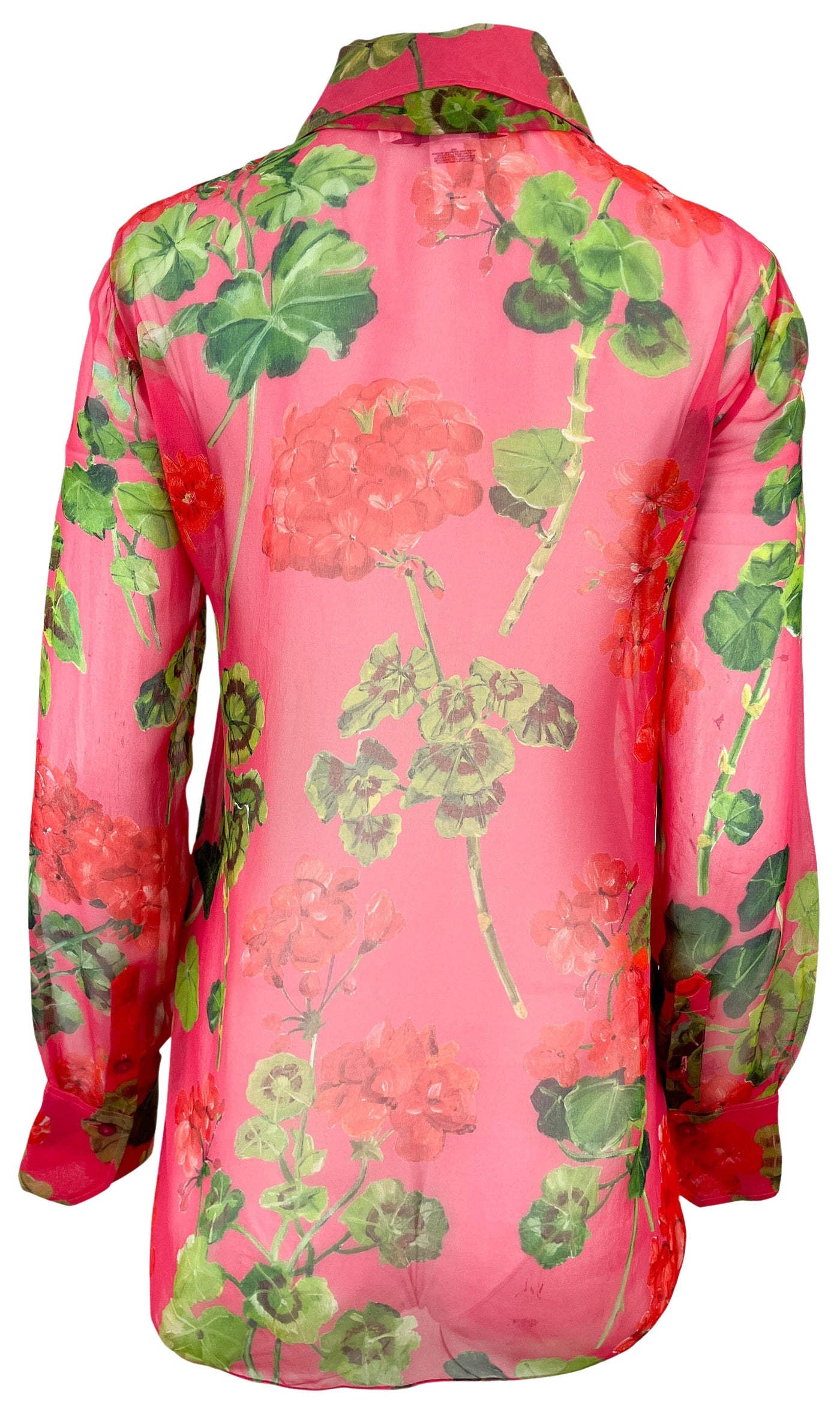 Oscar de la Renta Tie Neck Geranium Blouse in Pink - Discounts on Oscar de la Renta at UAL