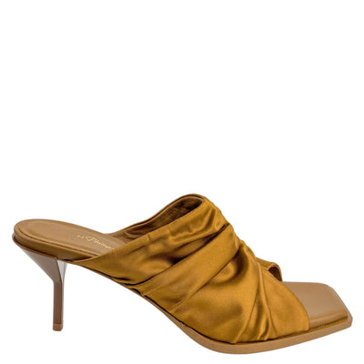 Phillip Lim Georgiana Ruched Mules in Olive - Discounts on Phillip Lim at UAL