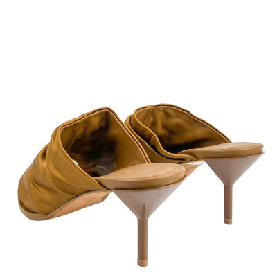 Phillip Lim Georgiana Ruched Mules in Olive - Discounts on Phillip Lim at UAL