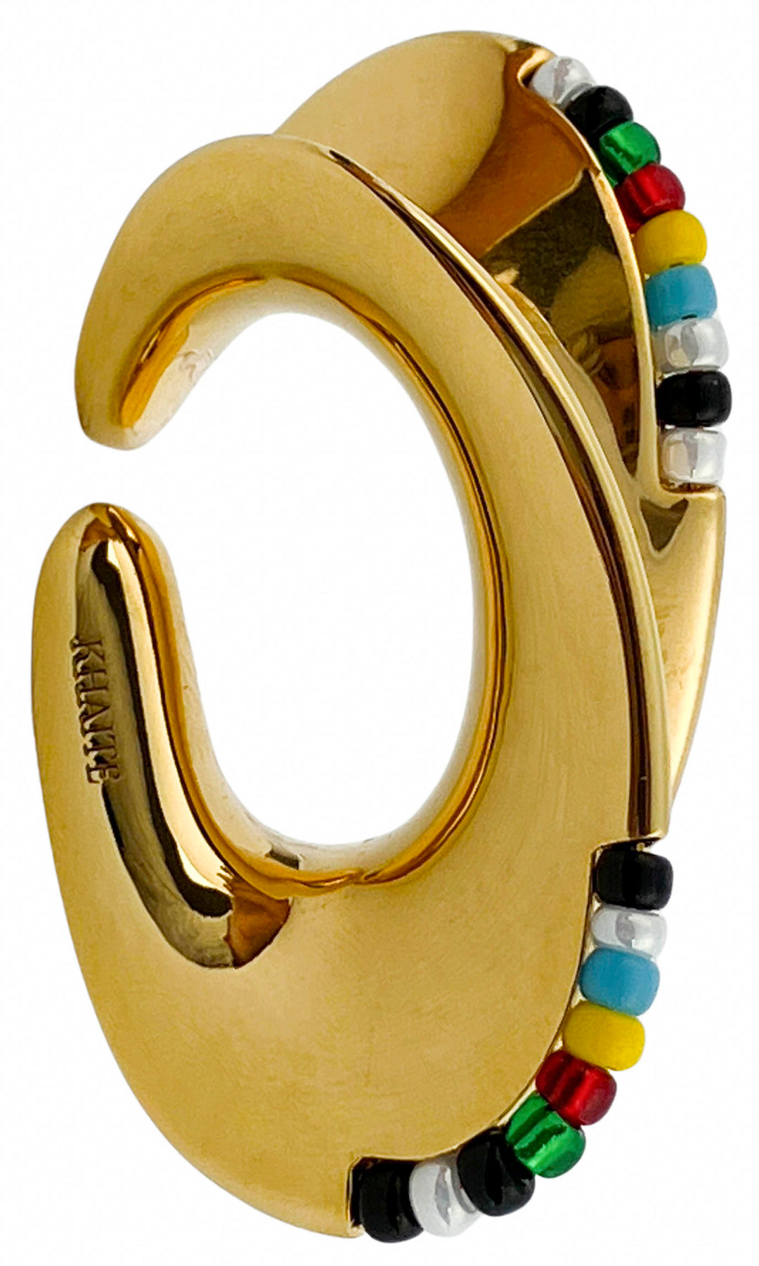 Khaite Shadow Beaded Ear Cuff in Gold - Discounts on Khaite at UAL