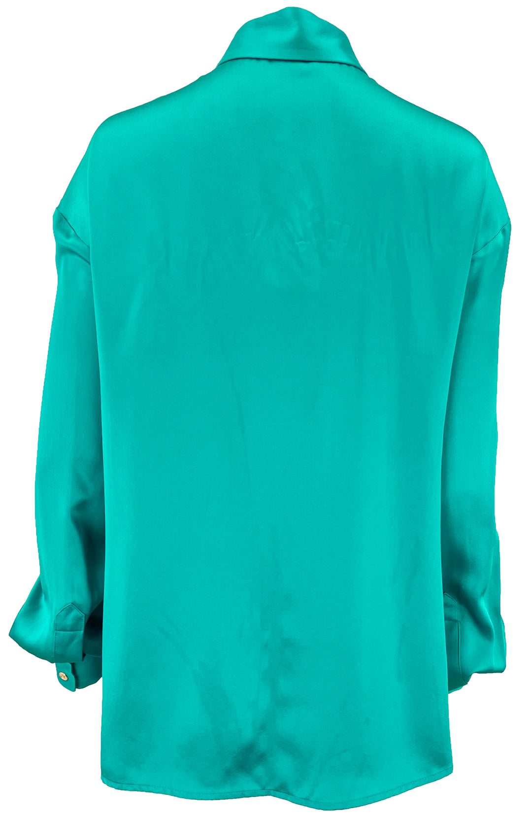 Sergio Hudson Blouse Silk Button Down Blouse in Teal - Discounts on Sergio Hudson at UAL