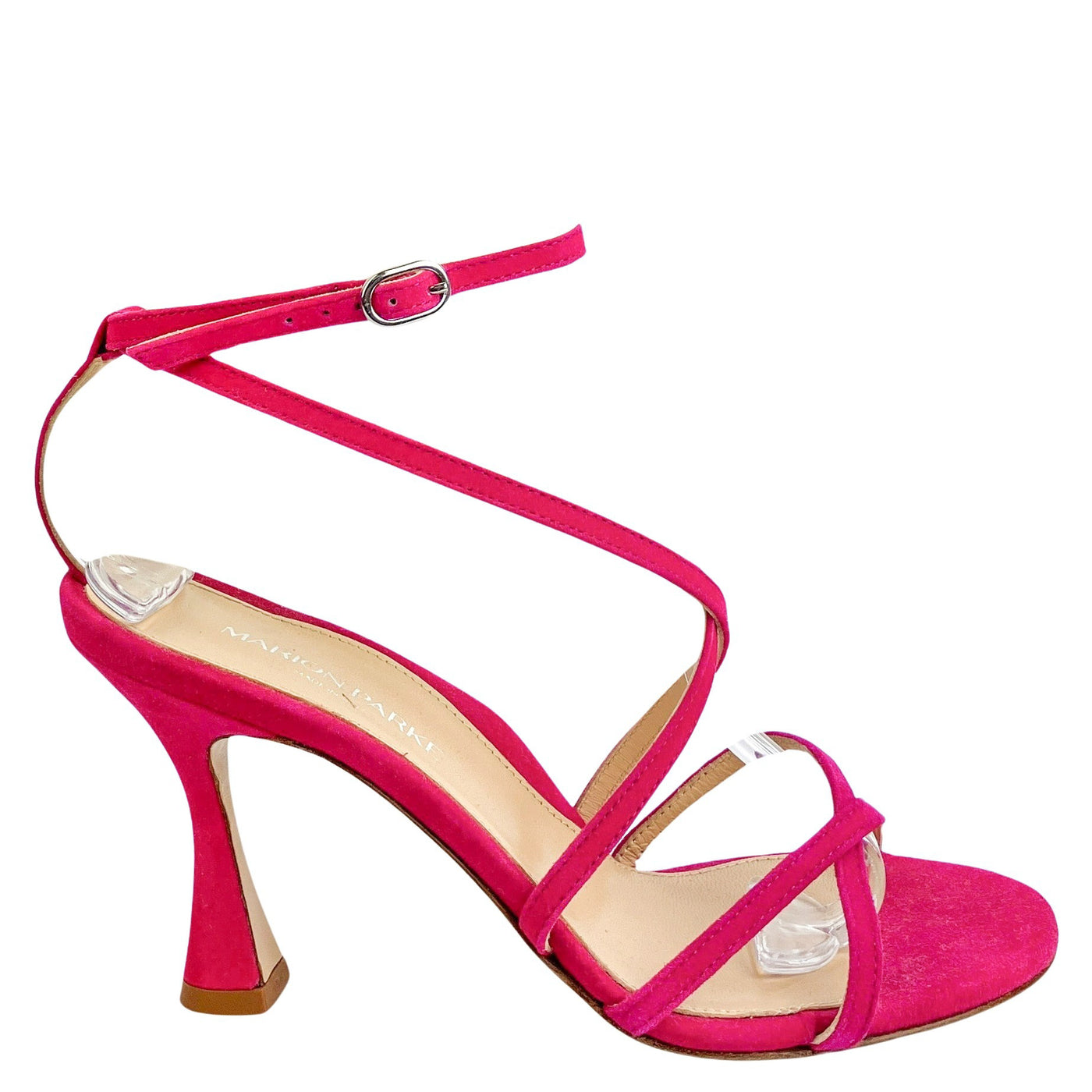 Marion Parke Lottie Suede Sandals in Magenta - Discounts on Marion Parke at UAL