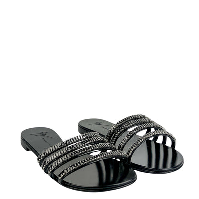 Giuseppe Zanotti Roll 10 Crystal Trim Sandals - Discounts on Giuseppe Zanotti at UAL