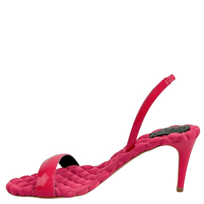 Aera Claudia Patent-Effect Sandals in Fuchsia - Discounts on Aera at UAL