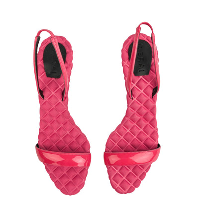 Aera Claudia Patent-Effect Sandals in Fuchsia - Discounts on Aera at UAL