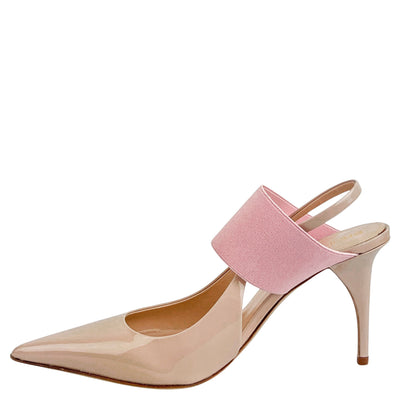 Bruno Frisoni Pointy Tonic Heels in Patent Nude - Discounts on Bruno Frisoni at UAL