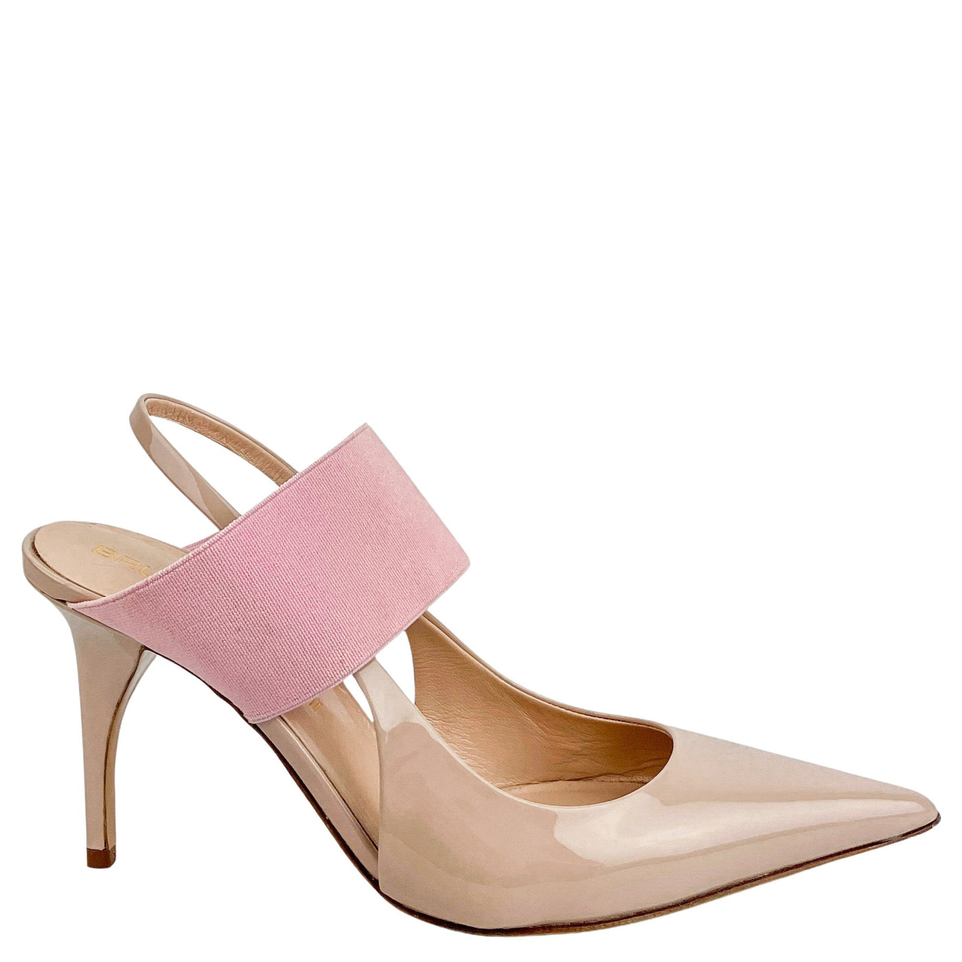 Bruno Frisoni Pointy Tonic Heels in Patent Nude - Discounts on Bruno Frisoni at UAL