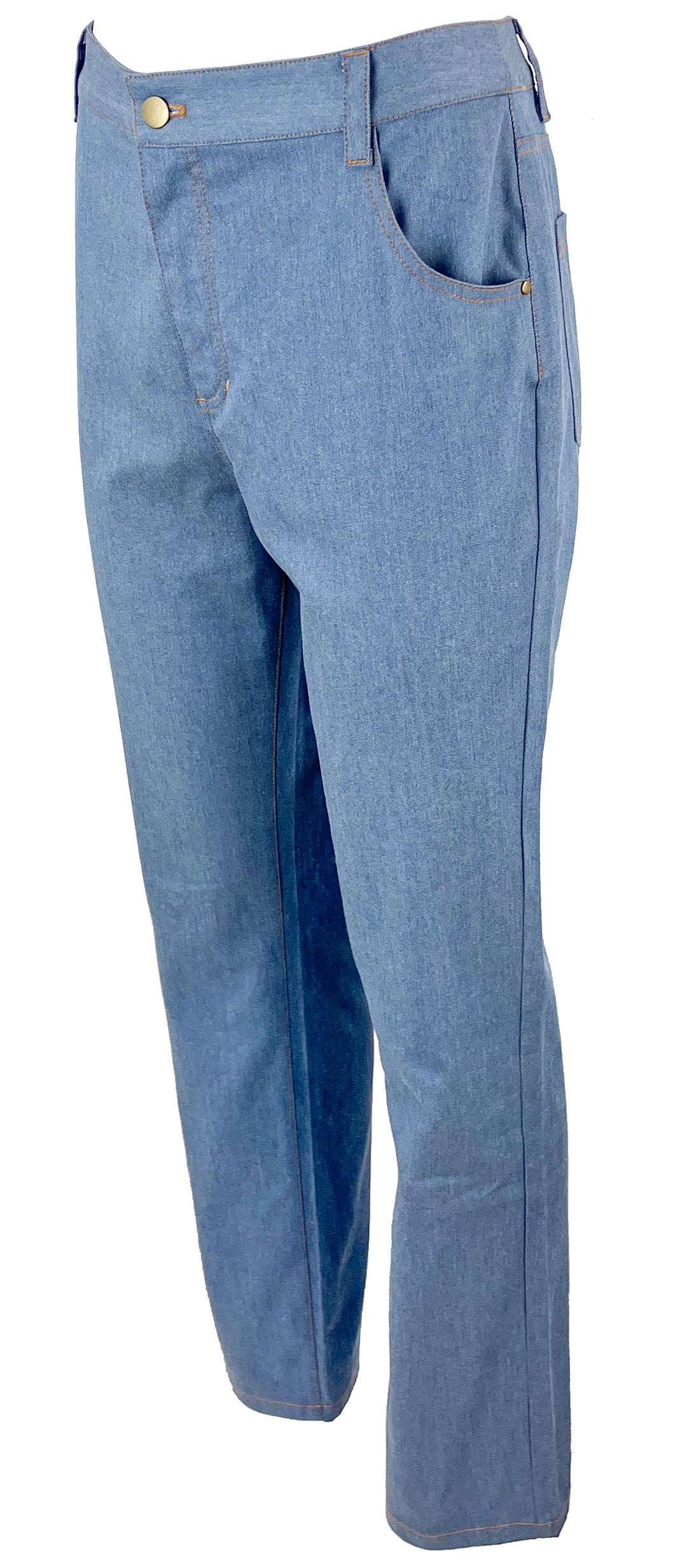 Hilton Hollis Chambray Pants in Blue - Discounts on Hilton Hollis at UAL