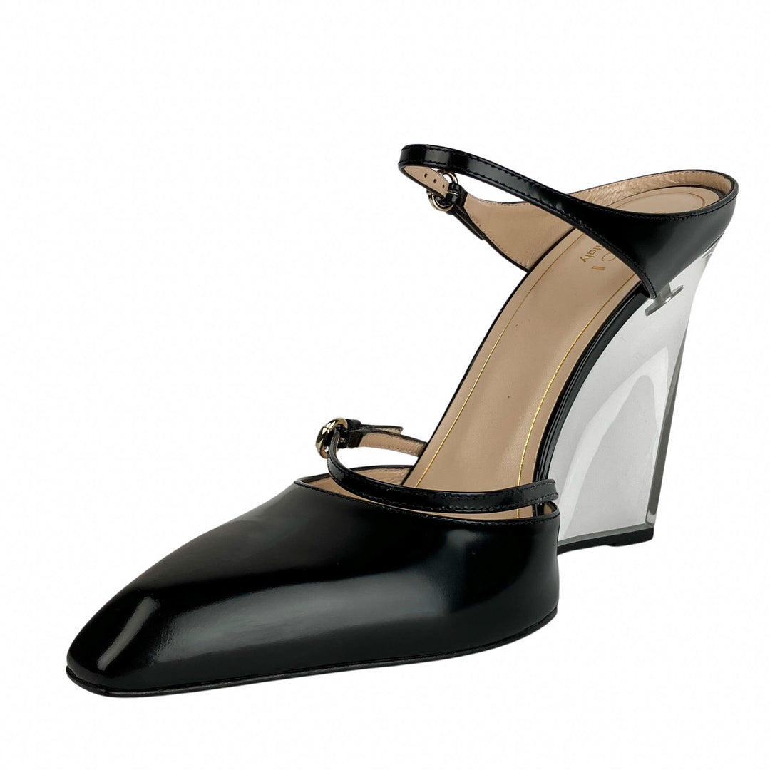 Gucci Acrylic Wedges in Black/Clear - Discounts on Gucci at UAL