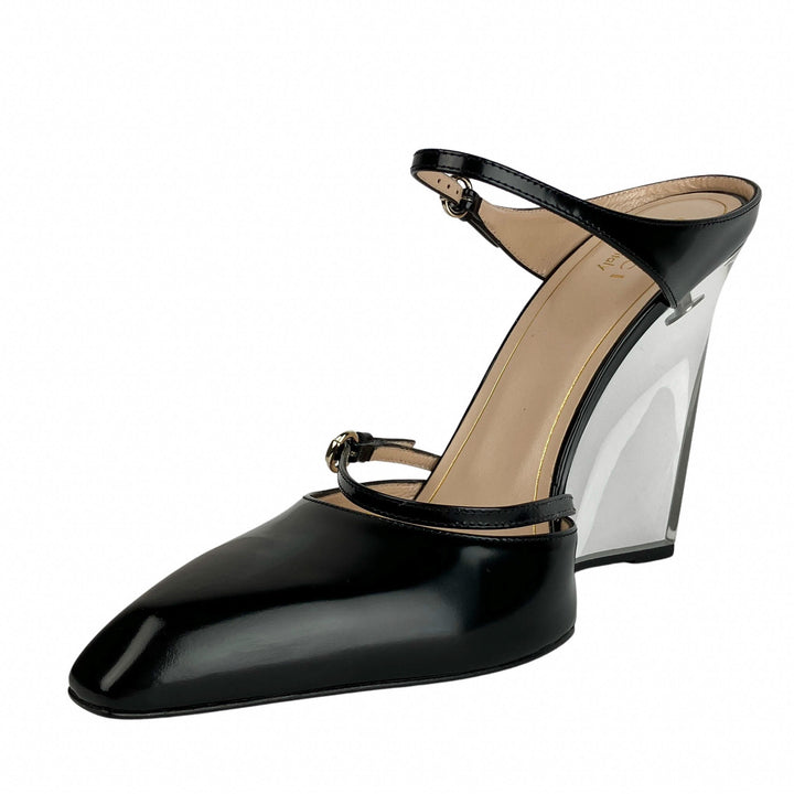 Gucci Acrylic Wedges in Black/Clear - Discounts on Gucci at UAL
