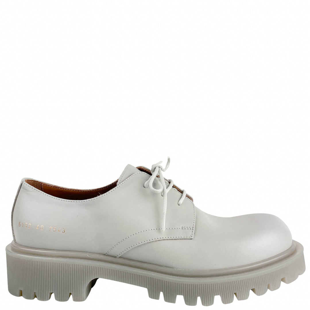 Woman by Common Projects Chunky Derby Shoes in Grey - Discounts on Common Projects at UAL