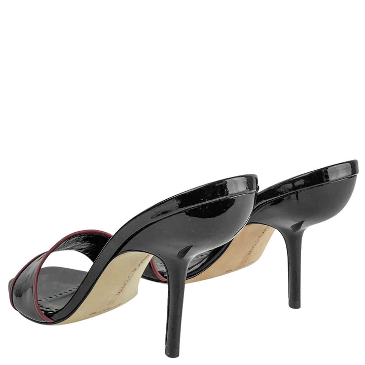 Manolo Blahnik Helamu Patent Leather Heels in Black - Discounts on Manolo Blahnik at UAL