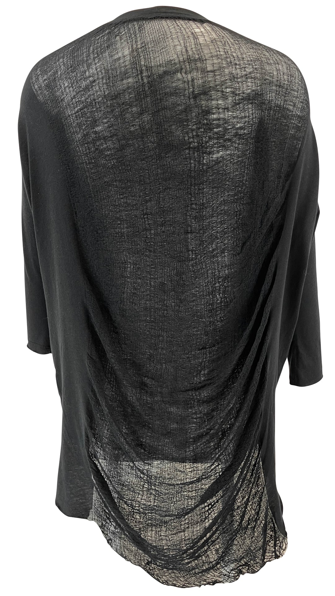 Raquel Allegra Shredded Cocoon Top in Black - Discounts on Raquel Allegra at UAL