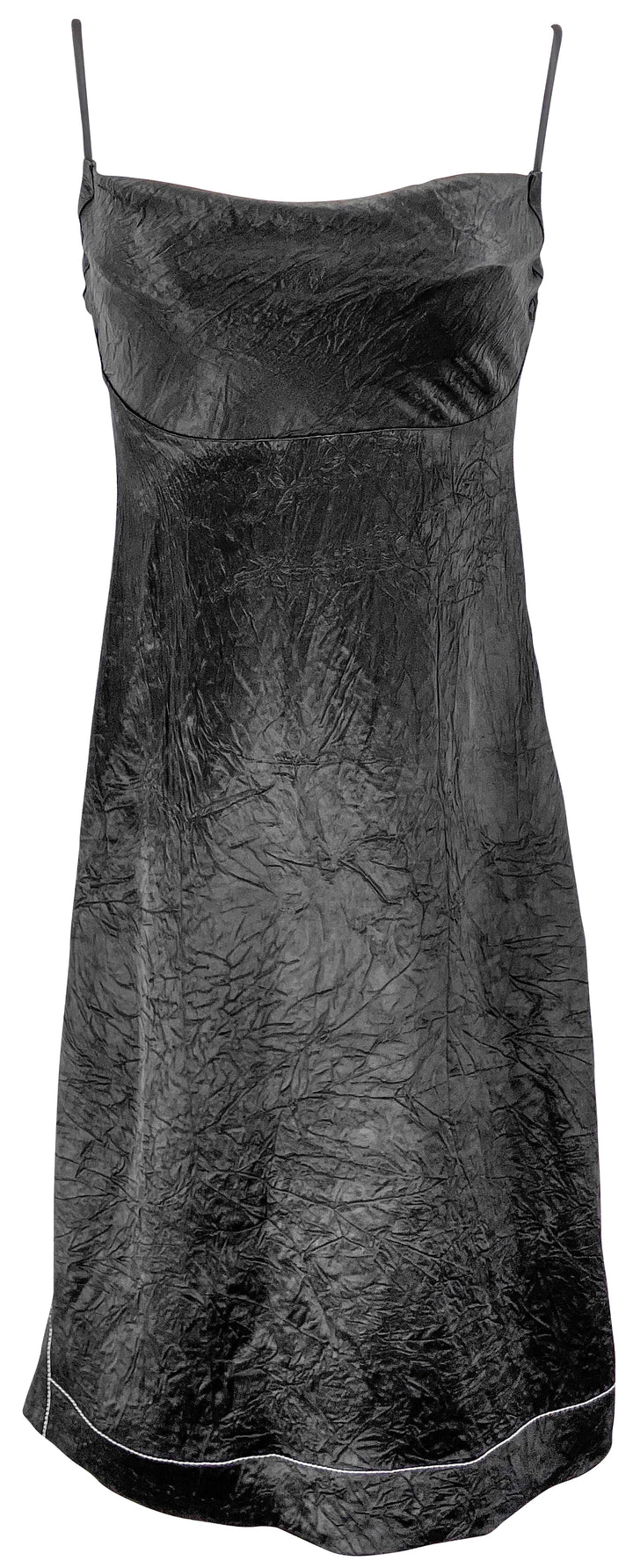 Proenza Schouler Crushed Satin Mini Dress in Black - Discounts on Proenza Schouler at UAL