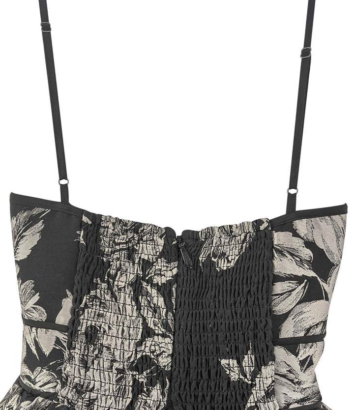 Christy Lynn Floral Print Tank Top in Black/Champagne - Discounts on Christy Lynn at UAL