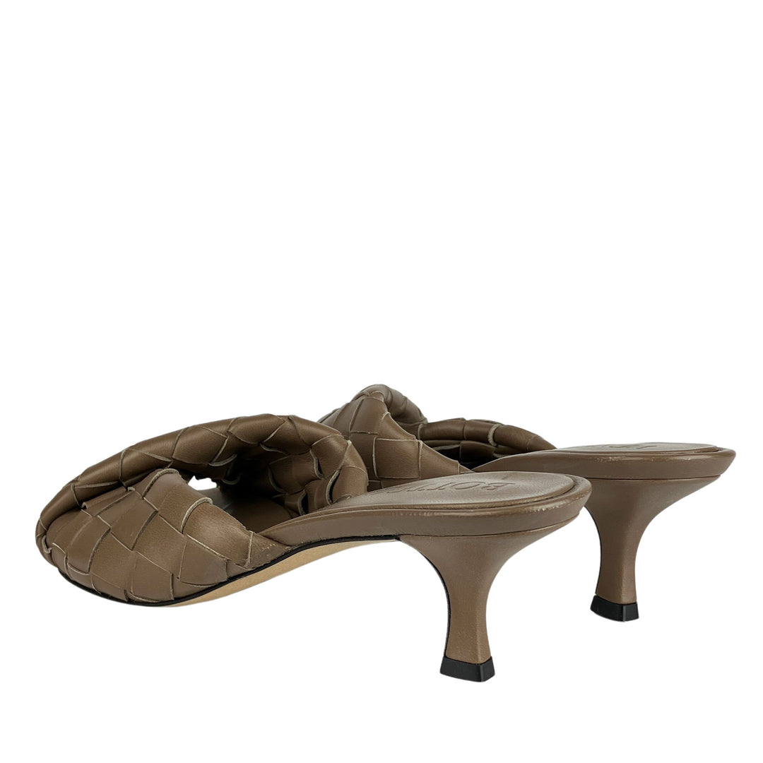 Bottega Veneta Blink Sandals in Pinecone - Discounts on Bottega Veneta at UAL