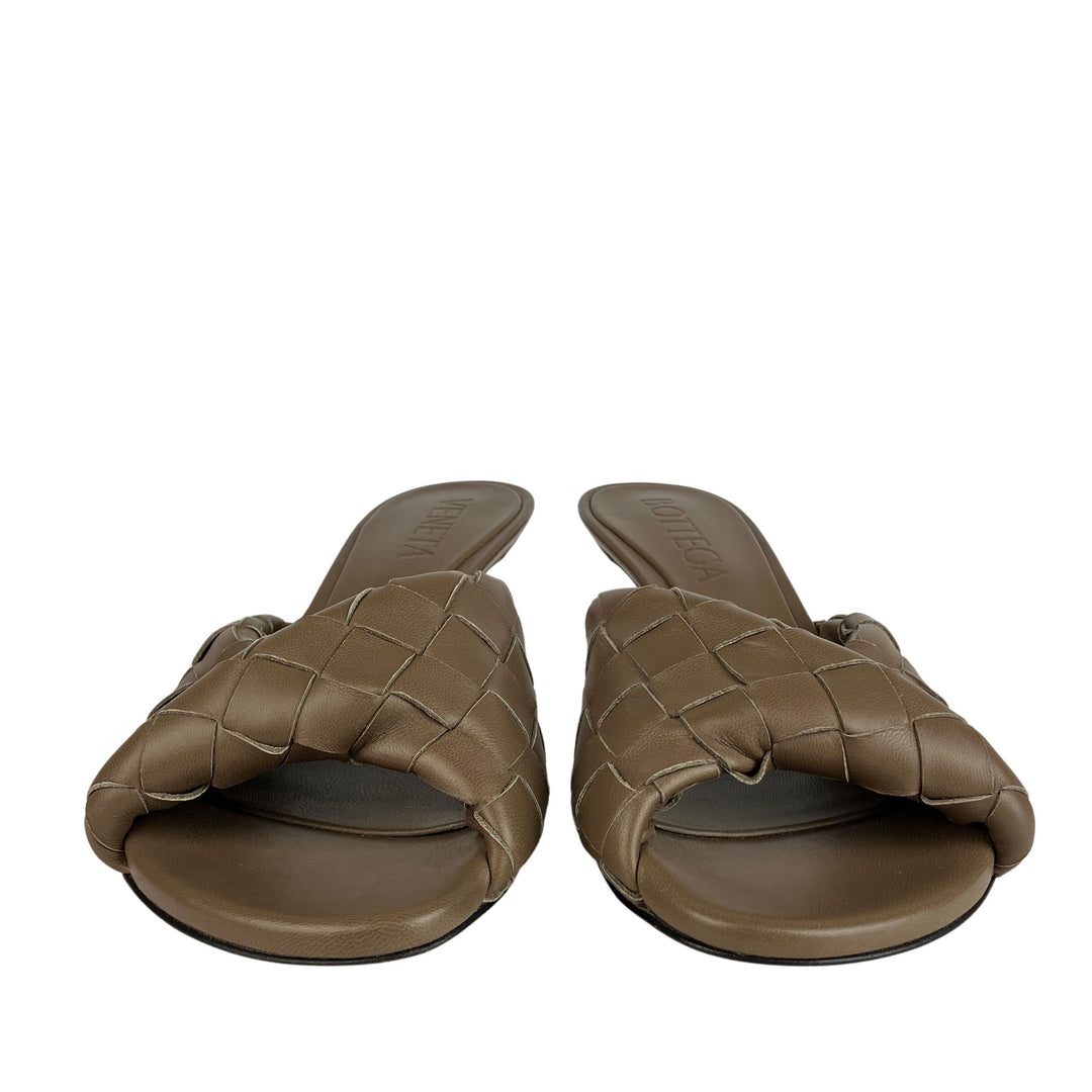 Bottega Veneta Blink Sandals in Pinecone - Discounts on Bottega Veneta at UAL