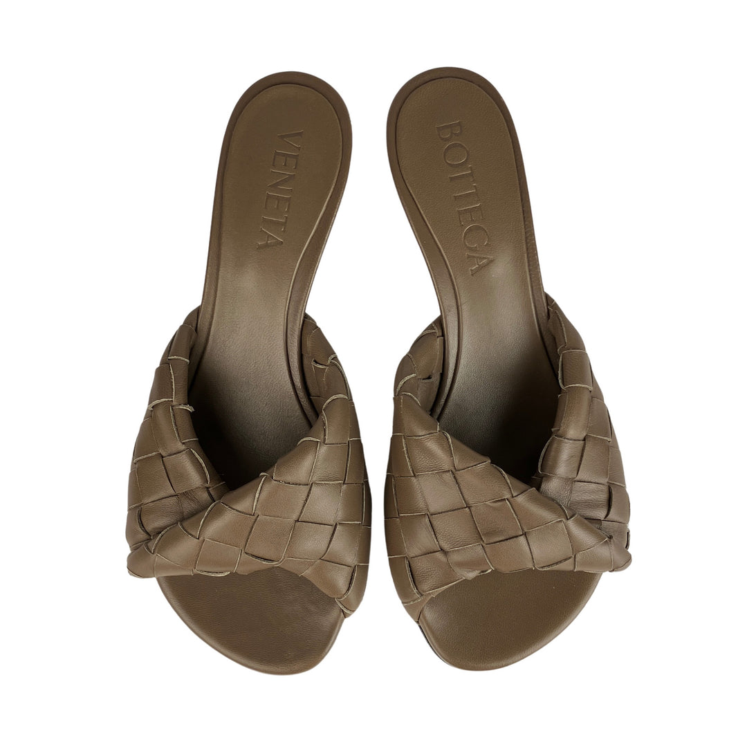 Bottega Veneta Blink Sandals in Pinecone - Discounts on Bottega Veneta at UAL