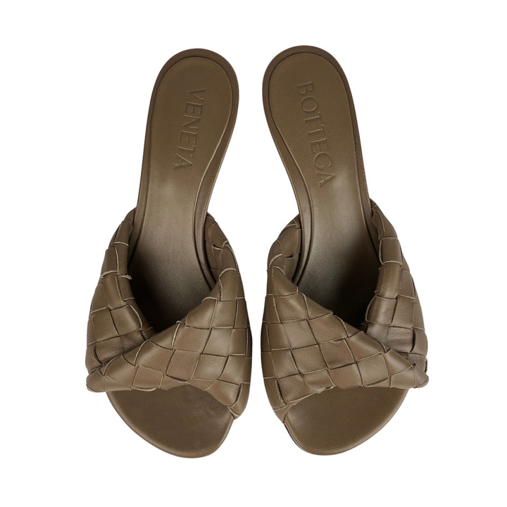 Bottega Veneta Blink Sandals in Pinecone - Discounts on Bottega Veneta at UAL