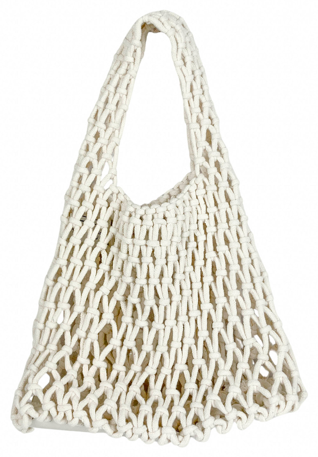 Hat Attack Open Crochet Mini Bag in Cream - Discounts on Hat Attack at UAL