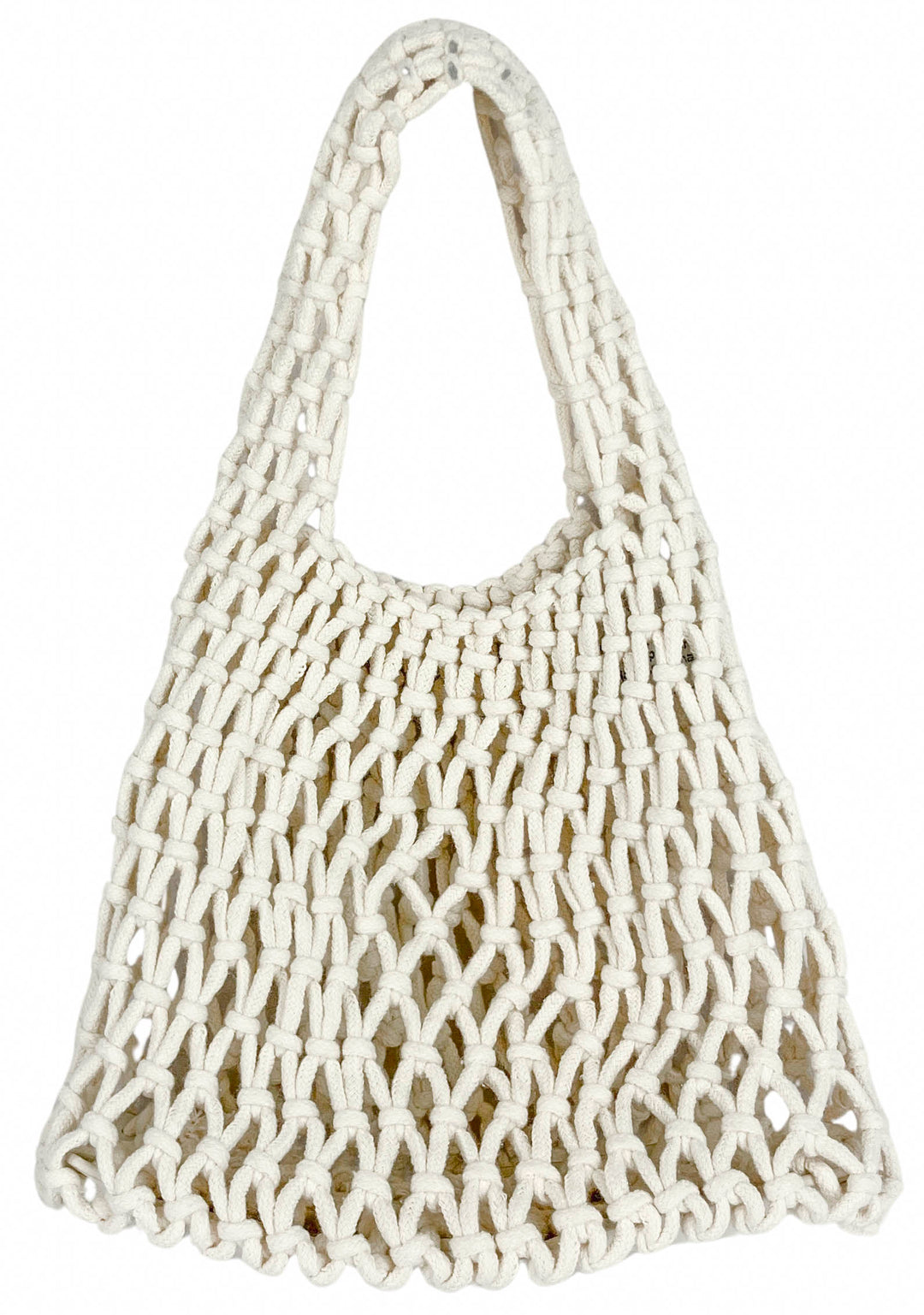 Hat Attack Open Crochet Mini Bag in Cream - Discounts on Hat Attack at UAL