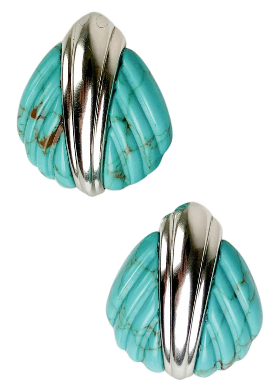 Shashi Aster Earrings in Turquoise - Discounts on Shashi at UAL