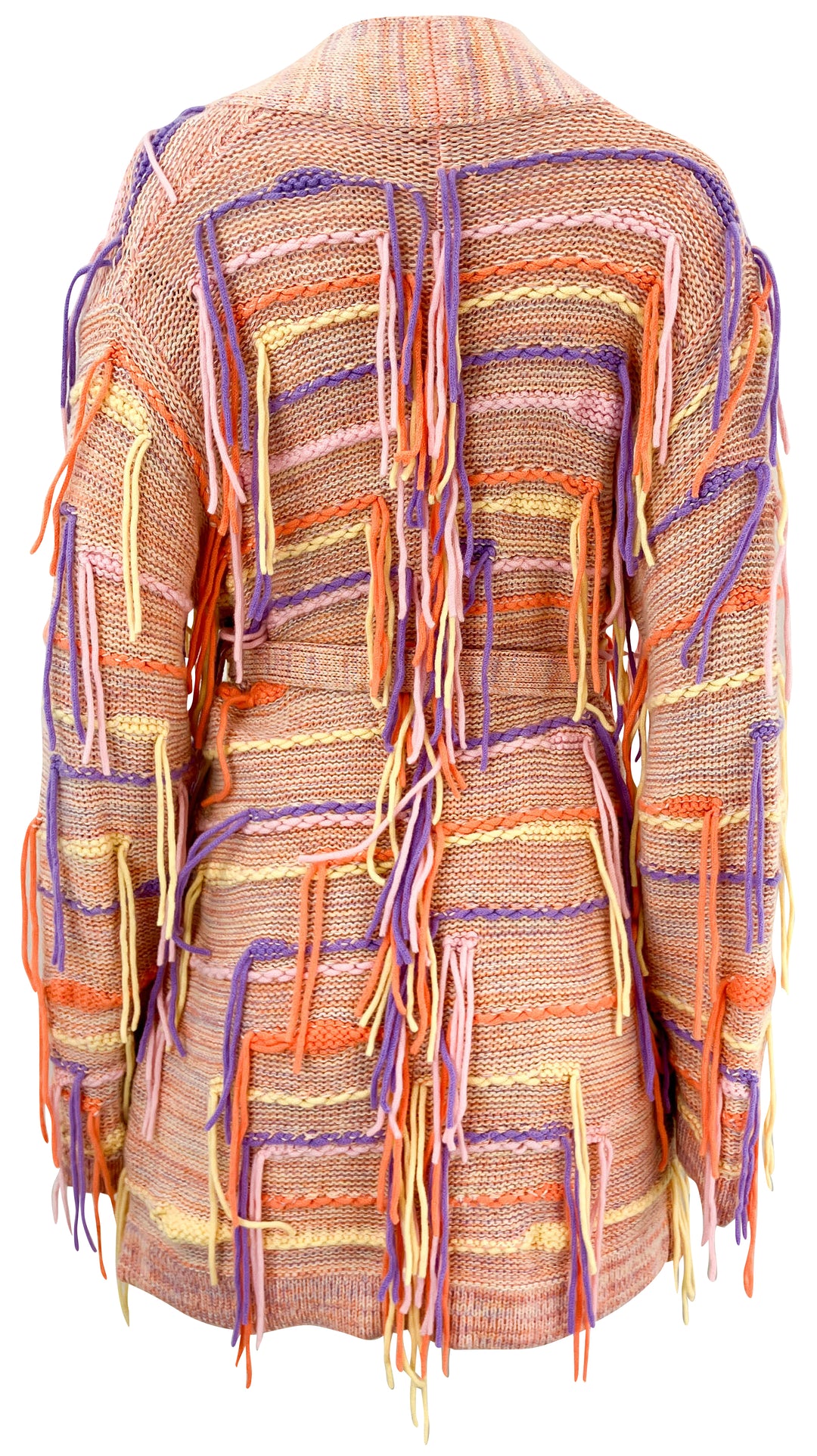 Canessa Embroidered Cardigan in Orange/Purple - Discounts on Canessa at UAL