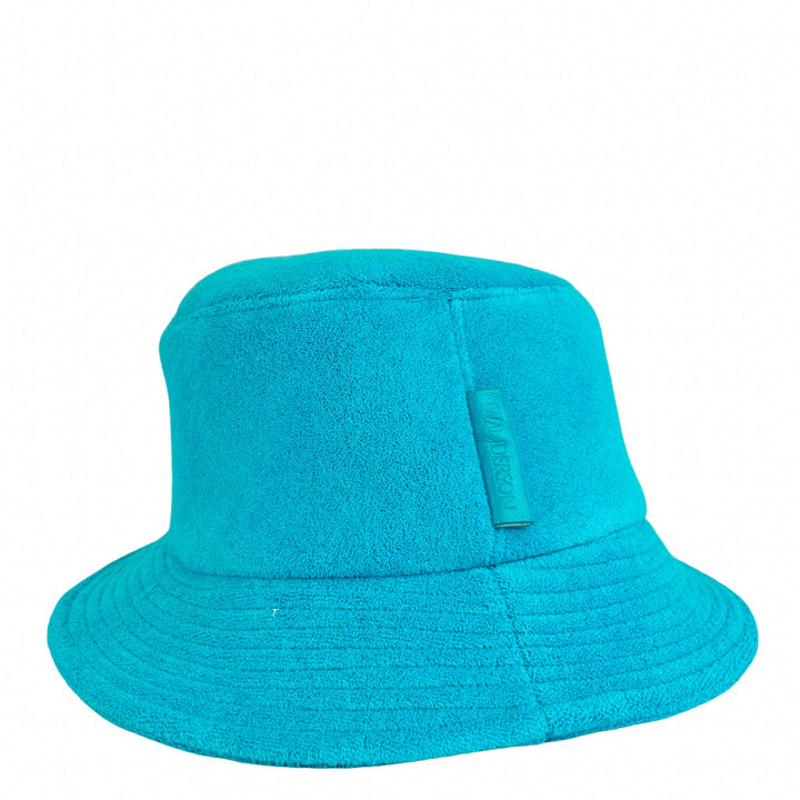 JW Anderson Terry Towel Bucket Hat in Turquoise - Discounts on JW Anderson at UAL