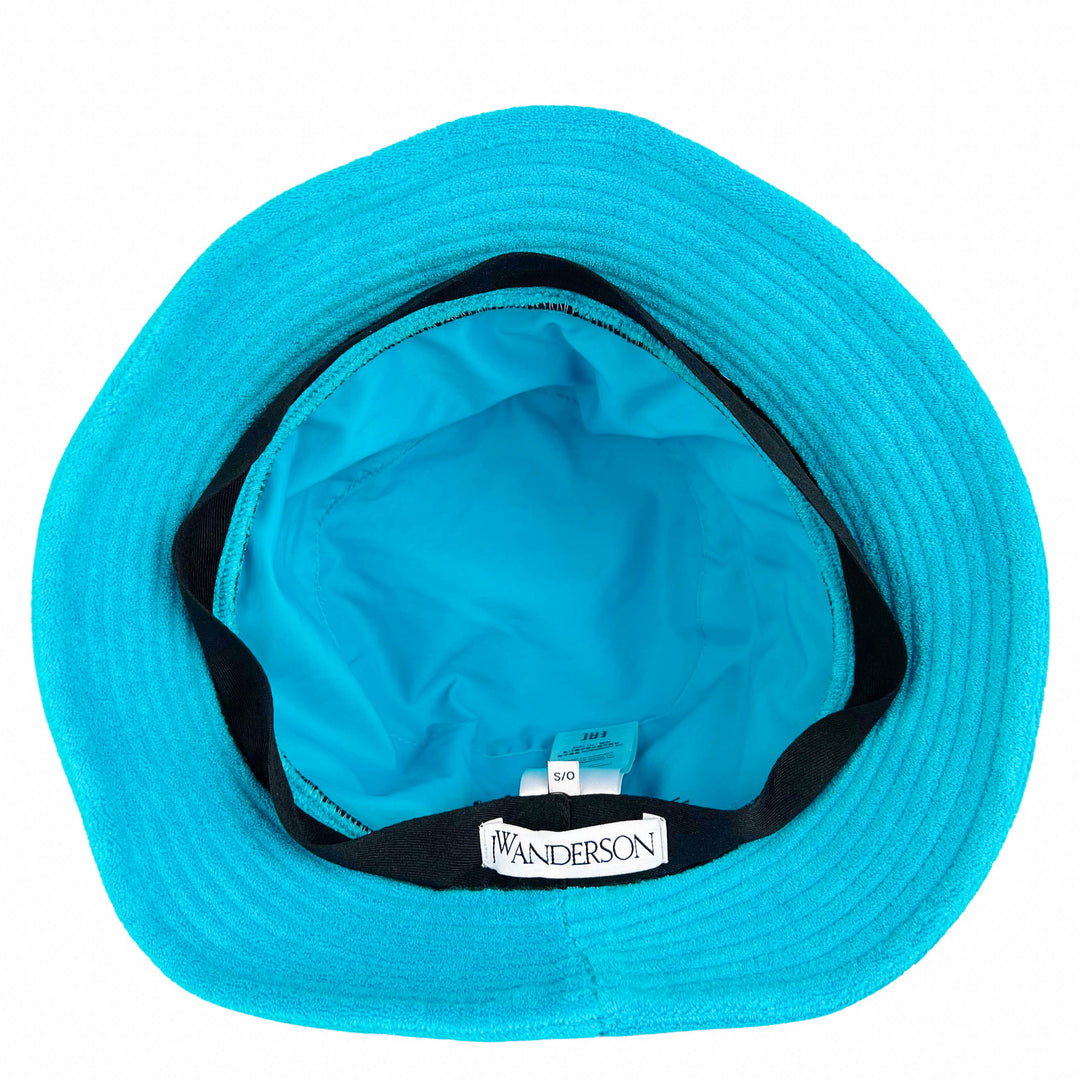 JW Anderson Terry Towel Bucket Hat in Turquoise - Discounts on JW Anderson at UAL